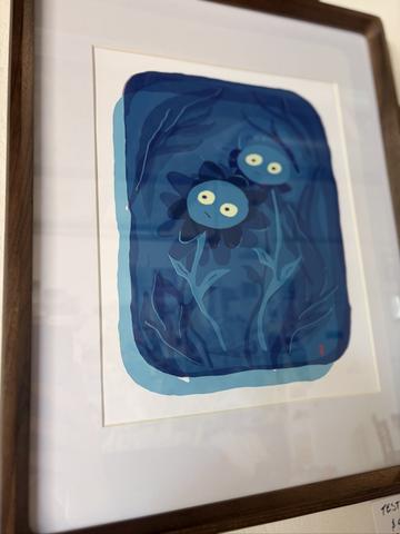 Anxiety flowers blue test print