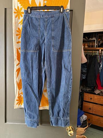 snap bottom jeans