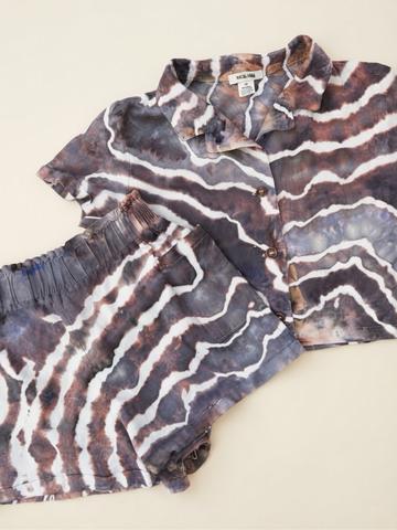 ice Dyed Linen Blend Lounge Set