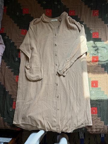 Gloria waffled cotton dress