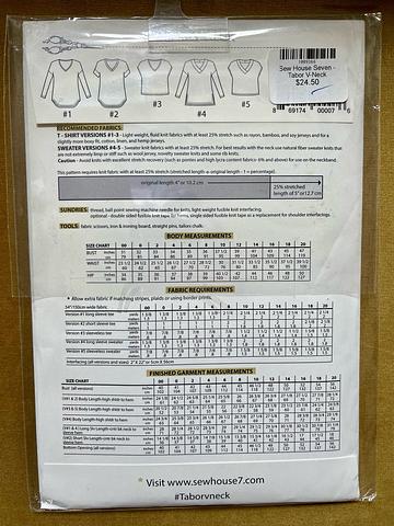 Tabor V Neck Pattern