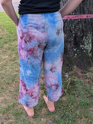 Cotton Candy Dyed Linen Blend Pants