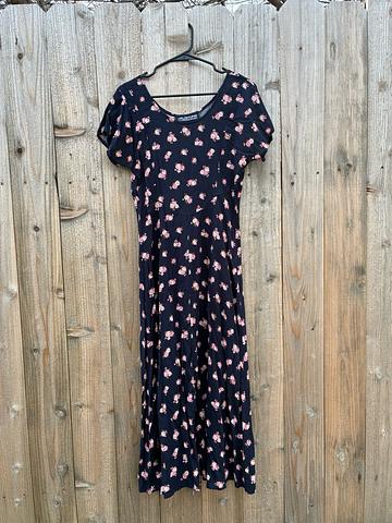 90s floral maxi dress