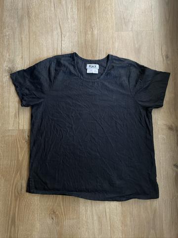 Black Linen Tee