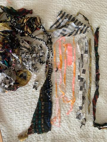 Weaving scraps