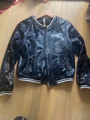 Sequin varsity jacket