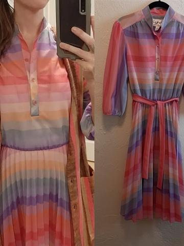 Rainbow Stripe Dress