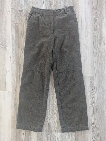 Military style wool trousers