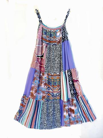 Upcycled Patchwork Summer Dress S/M
