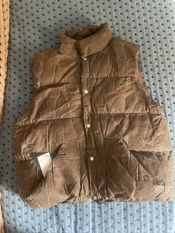 waxed puffer vest