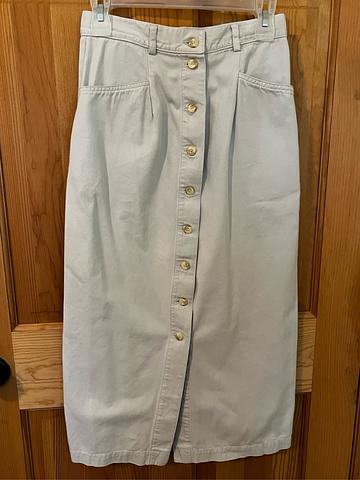 Khaki button skirt