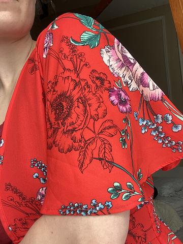 Red Floral Duster