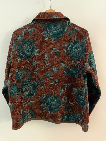 Brown and teal tapestry jacket