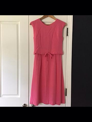 Vintage 60s BubbleGum Pink Sleeveless Shift Dress
