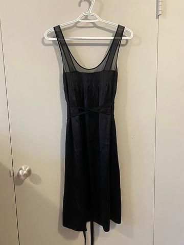 Pleated silk dress