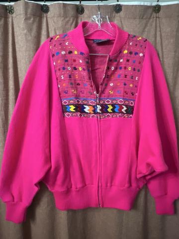 Cotton zip up sweater