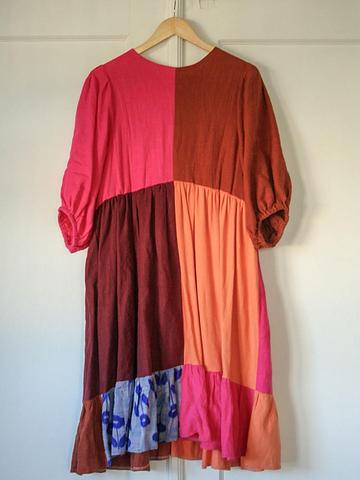 Patchwork Puffy dress