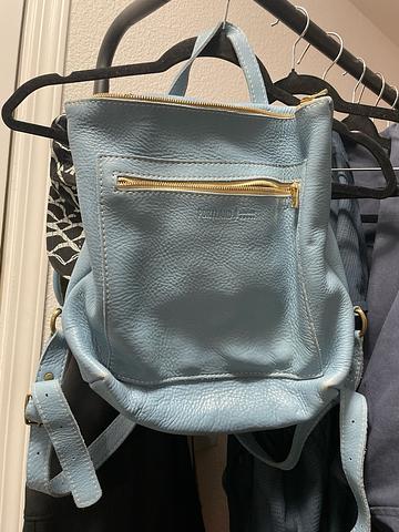 Leather backpack