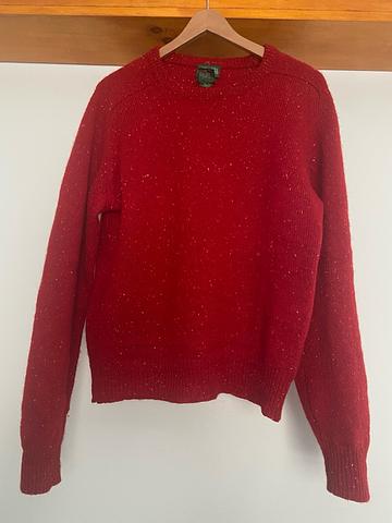 Red wool confetti sweater