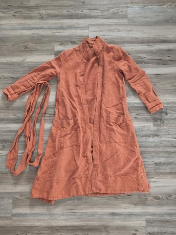 Linen jacket with belt