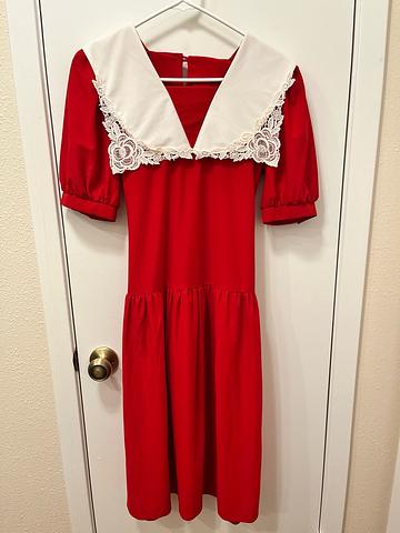 Lace Bib Collar Dress
