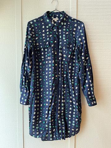 Ladybug print shirt dress