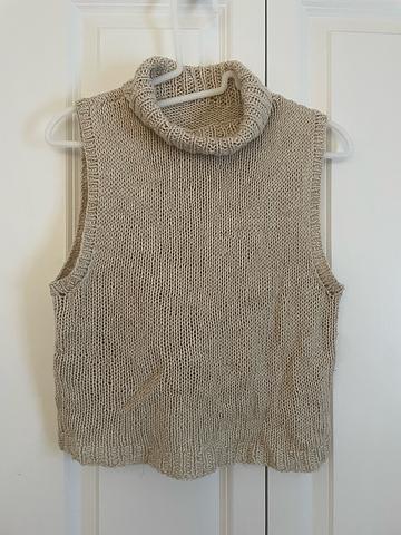 Knit turtleneck tank