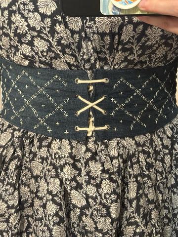 Cinch belt with Sashiko Stitching