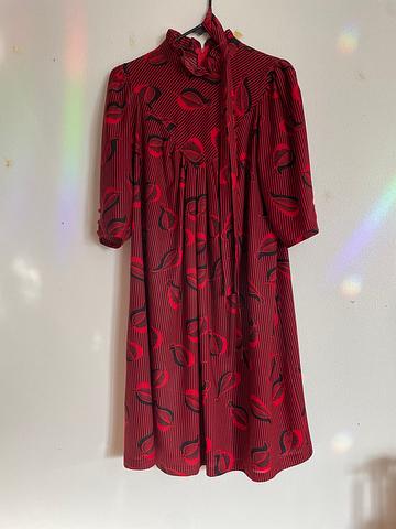 Red and black stylized floral