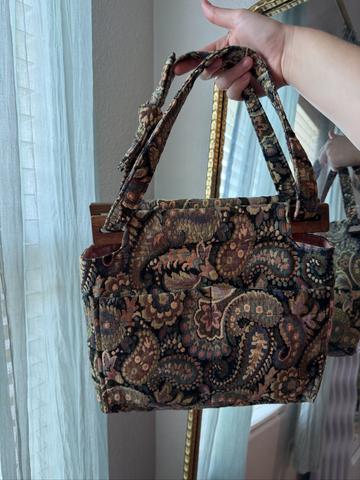 floral upholstery purse