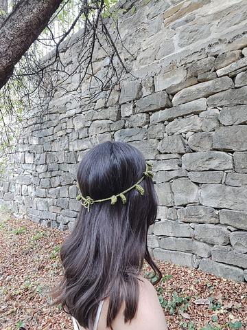 Crochet leaf headband