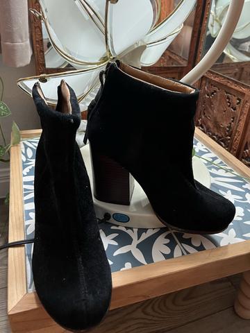 Black Suede Booties