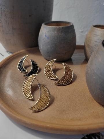 Crescent moon earring