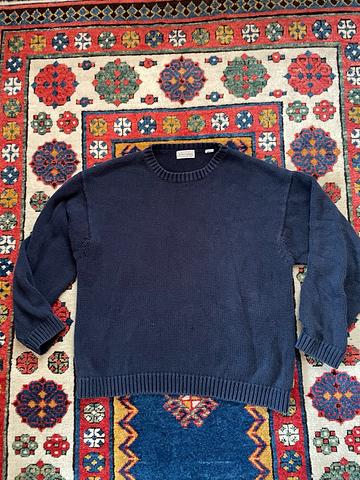 Navy fisherman’s sweater