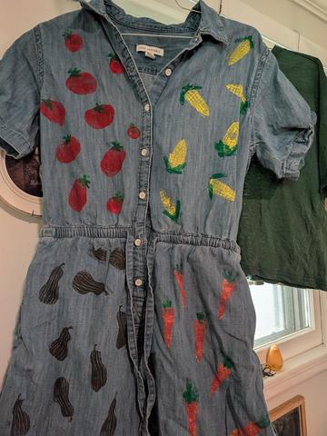 Custom Commission Veggie Block Print