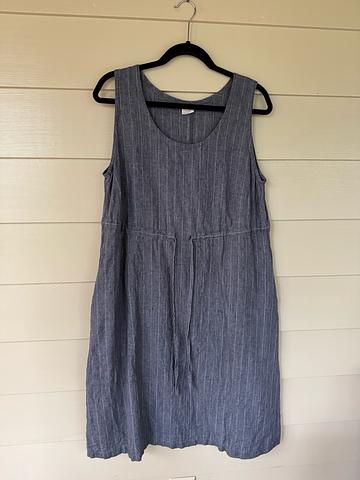 Linenbee striped linen dress