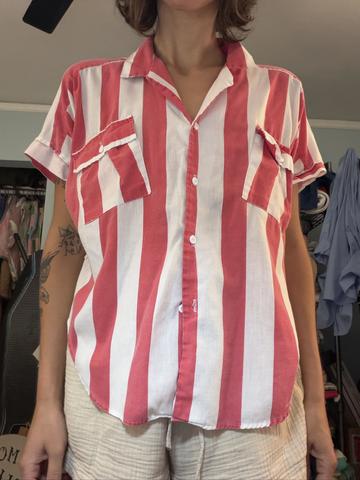 striped button up