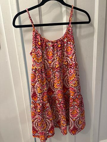 Patterned smocked dress