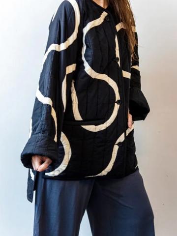 Squiggle quilt coat