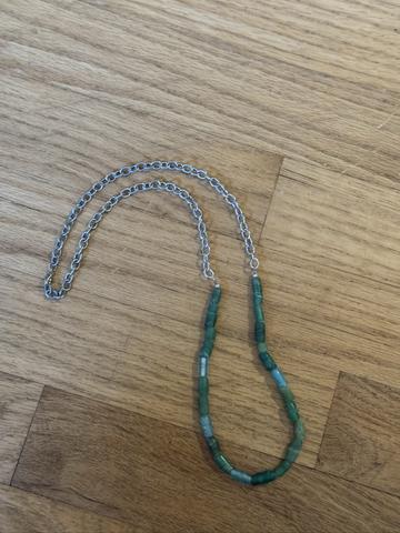 Seafoam green glass necklace