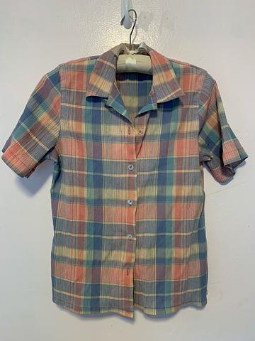 Crinkle Cotton Short sleeve button down