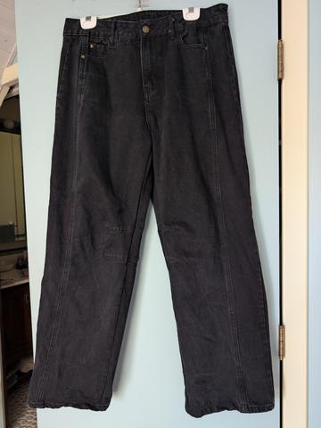 Mid-rise wide-leg jeans