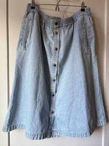 100% Cotton Denim midi skirt