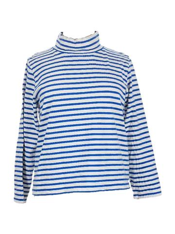 Striped cotton turtleneck