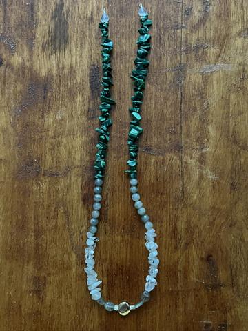 Handmade natural/faux mix gemstone necklace