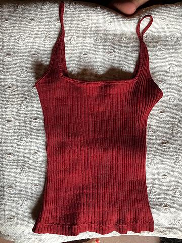 Pointelle Square Cami in Cranberry