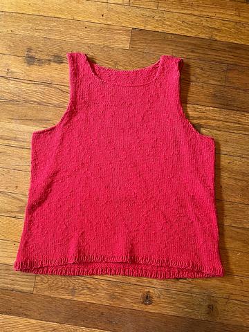 Hand knit hemp tank