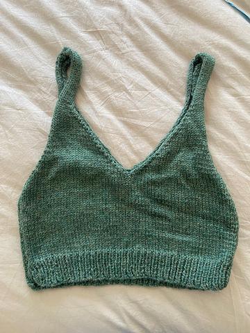 Crop top, mossy green,