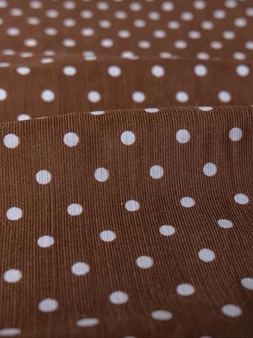 Chocolate Polka Dot – Cotton Babywale Corduroy