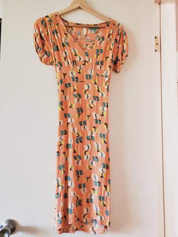 Apricot sails midi dress